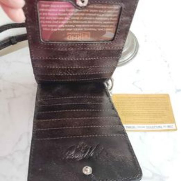 Patricia Nash Farleigh Phone Case Crossbody Wallet Tooled Turquoise - Picture 5 of 9